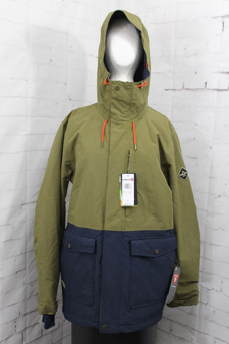 Quiksilver Horizon Snowboard Jacket, Mens Large, Military Olive