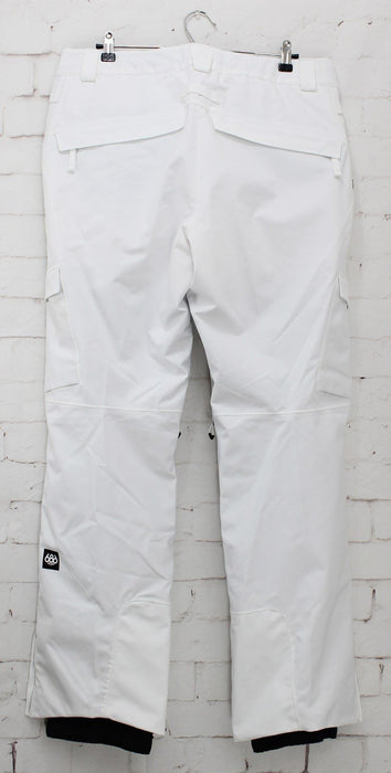 686 GLCR Quantum Thermagraph Snowboard Pants, Men's Size Large, White New