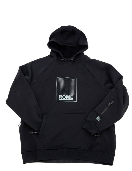 Rome Snowboard Riding Hoodie, Windproof Pullover, Men's Medium, Black New