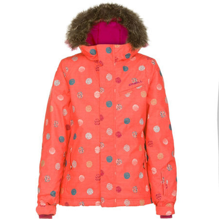 O'Neill Radiant Insulated Snowboard Jacket Girl's Youth 10 / 152 Poppy Red