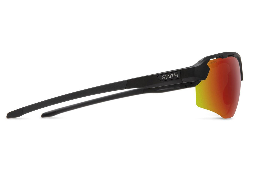 Smith Resolve Sunglasses Matte Black Frame, ChromaPop Red Mirror Lens +Bonus New