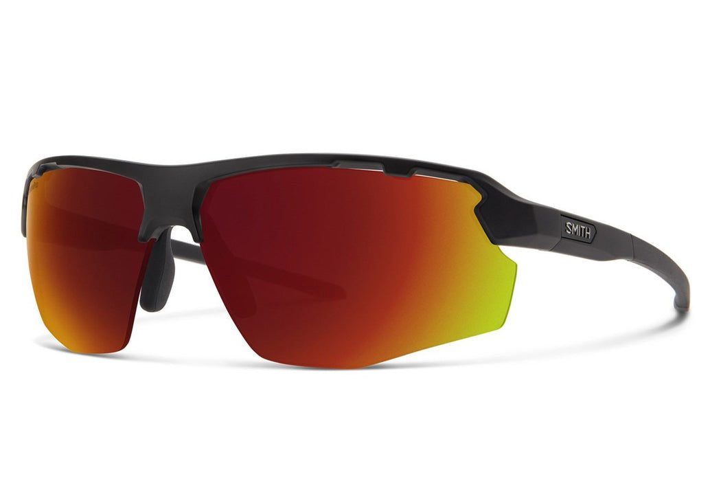 Smith Resolve Sunglasses Matte Black Frame, ChromaPop Red Mirror Lens +Bonus New