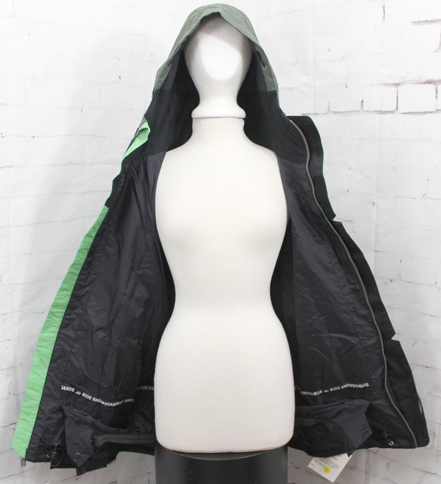 Ride Georgetown Snowboard Jacket, Mens Size Large, Black And Green New