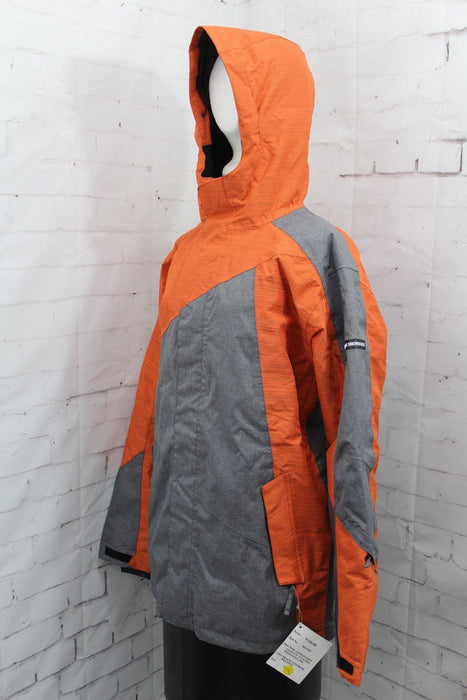 Ride Georgetown Shell Snowboard Jacket, Mens Large, Concrete (Gray) / Orange New