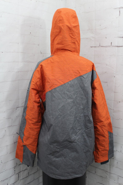 Ride Georgetown Shell Snowboard Jacket, Mens Large, Concrete (Gray) / Orange New