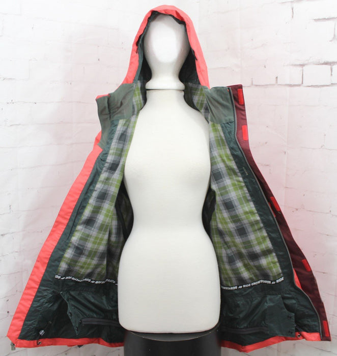 Ride Rainier Shell Snowboard Jacket, Men's Size Large, Red Twill New