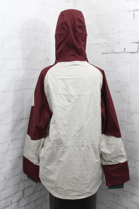 Ride Delridge Shell Snowboard Jacket, Men's Large, Birch / Red / White New