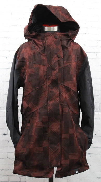 Ride Madison Snowboard Jacket Women's Medium Black Currant Plaid