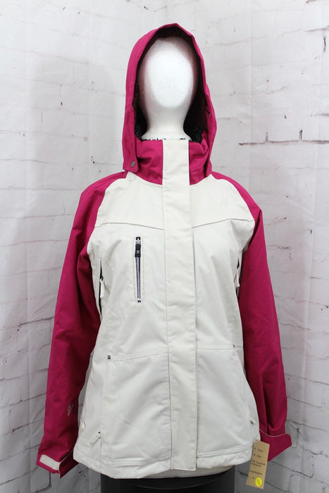 Ride Fremont Insulated Snowboard Jacket, Women's Medium, Creme (White) / Red New