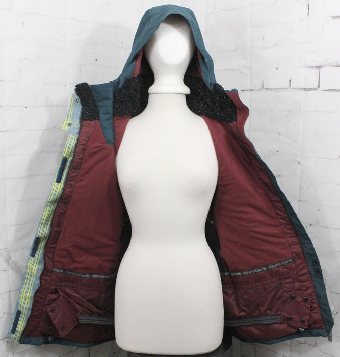 Ride Madison Insulated Snowboard Jacket Womens Size Medium Blue Marine