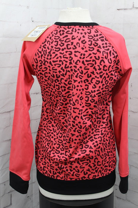 Ride Judkins Bonded Fleece Sweatshirt, Womens Medium, Strawberry Pink Cat Print