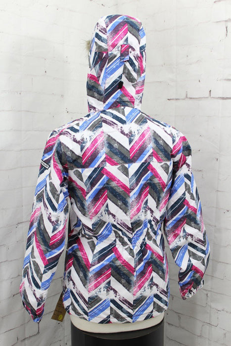 Ride Malibu Snowboard Jacket, Girls Youth Medium (10-12), Chevron Print New