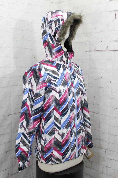 Ride Malibu Snowboard Jacket, Girls Youth Medium (10-12), Chevron Print New