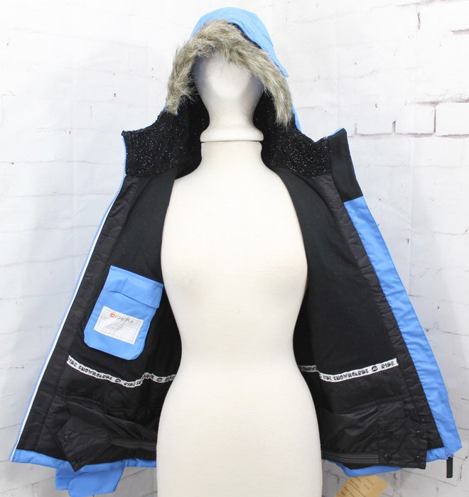 Ride Malibu Snowboard Jacket, Girls Youth Medium (10-12), Periwinkle Blue New