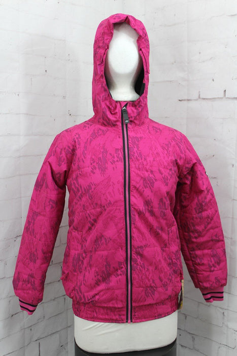 Ride Shelby Snow Jacket, Girls Youth Medium (10-12), Magenta Leopard Camo New