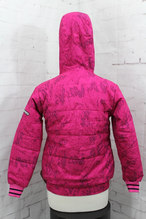 Ride Shelby Snow Jacket, Girls Youth Medium (10-12), Magenta Leopard Camo New