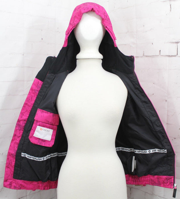 Ride Shelby Snow Jacket, Girls Youth Medium (10-12), Magenta Leopard Camo New