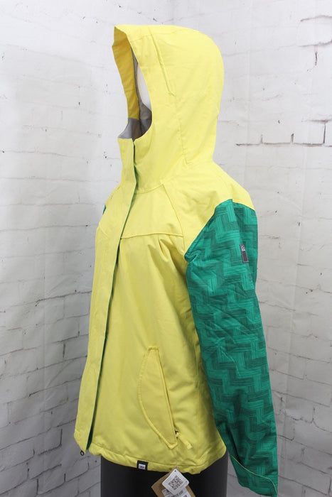 Ride Broadview Insulated Snowboard Jacket Womens Medium Butta Twill / Yellow