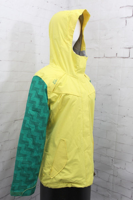 Ride Broadview Insulated Snowboard Jacket Womens Medium Butta Twill / Yellow