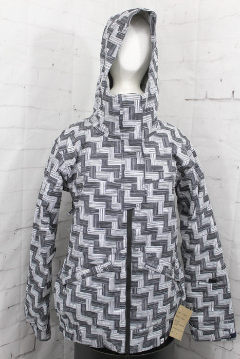 Ride Crown Insulated Snowboard Jacket, Women's Medium, Black / White Weave