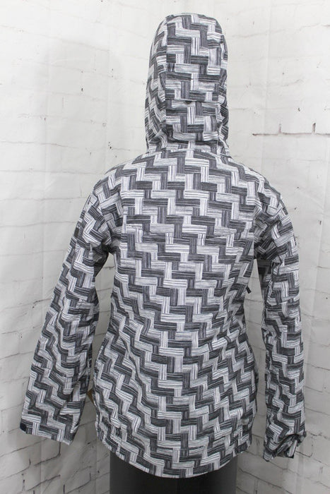 Ride Crown Insulated Snowboard Jacket, Women's Medium, Black / White Weave