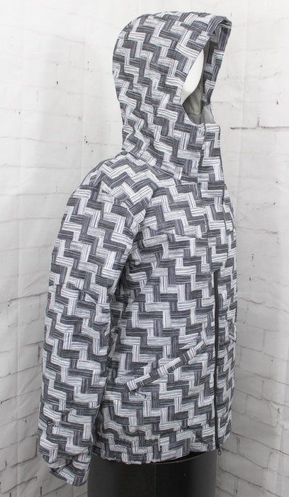 Ride Crown Insulated Snowboard Jacket, Women's Medium, Black / White Weave