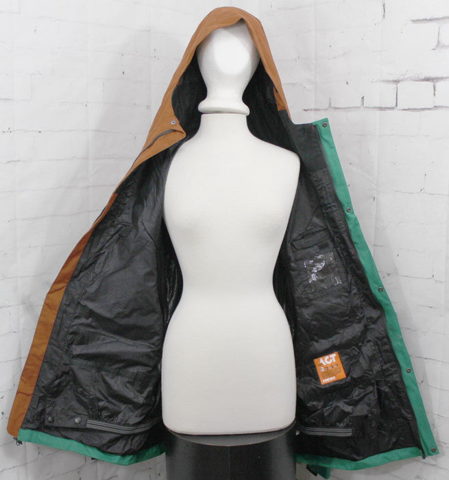 Ride Ballard Snowboard Shell Jacket, Men's Large, Kelly Green / Brown