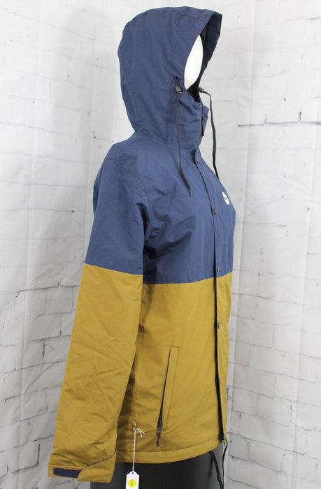 Ride Hawthorne Snowboard Jacket Men's Small Navy Blue / Brown