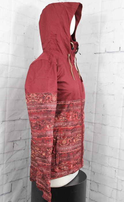 Ride Wedgewood Snowboard Jacket Womens Small, Pomegranate Magic Carpet Print