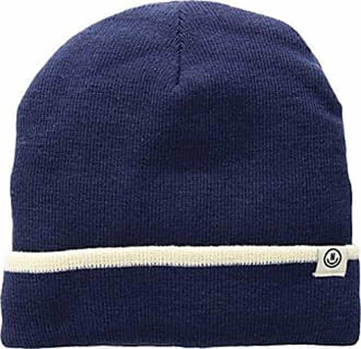 NEFF Roman Acrylic Knit Beanie with Fleece Lined Headband, Navy/Bone OSFM New
