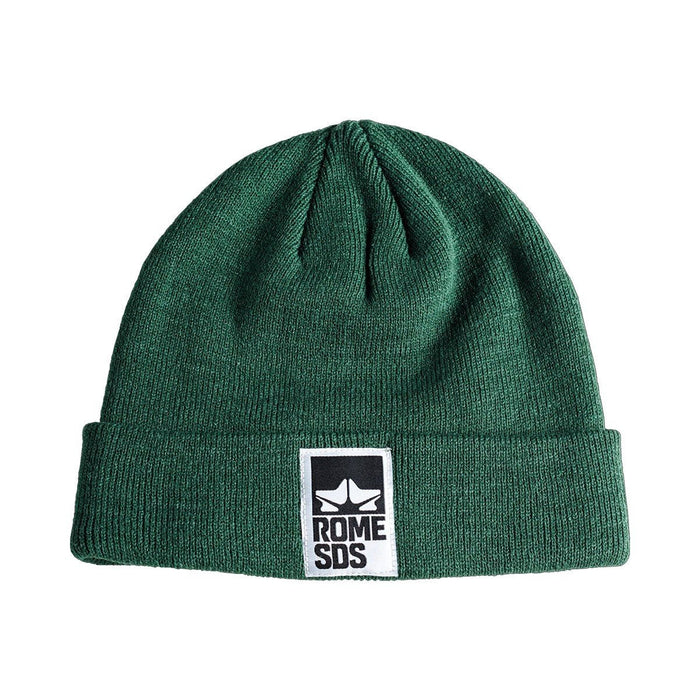 Rome SDS Men's Acrylic Fold Logo Beanie Dark Green New