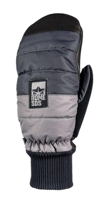 Rome Rustler Snowboard Mitts, Men's Medium, Black / Slate Gray New