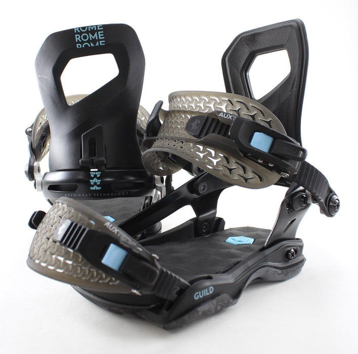 Rome Guild Snowboard Bindings, Small (Womens US 6.5-8.5), Black 2023 -72417