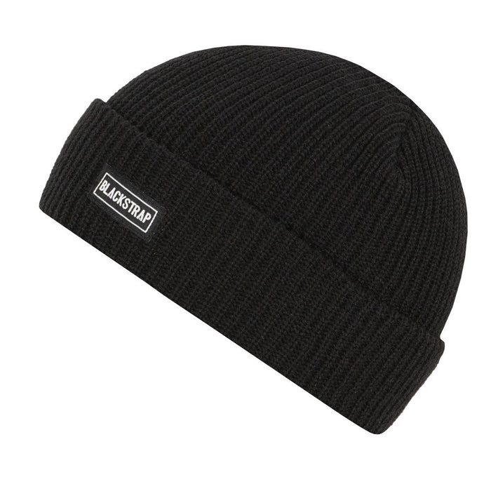 BlackStrap Classic Beanie Mid Length Cuffed Acrylic Rib Knit Solid Black New