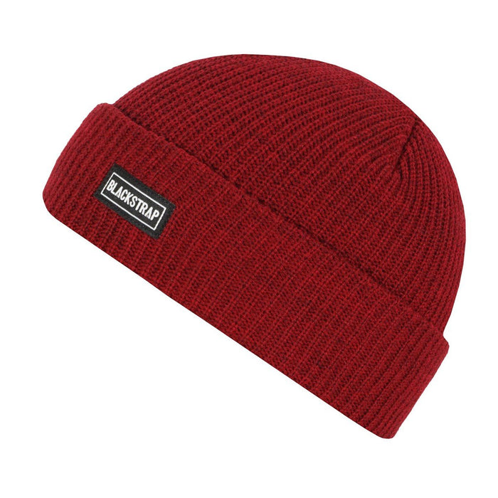 BlackStrap Classic Beanie Mid Length Cuffed Acrylic Rib Knit Red Heather New