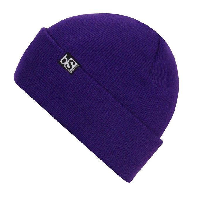 BlackStrap Essential Beanie Tall Fit Fine Acrylic Knit Cuffed Solid Purple New