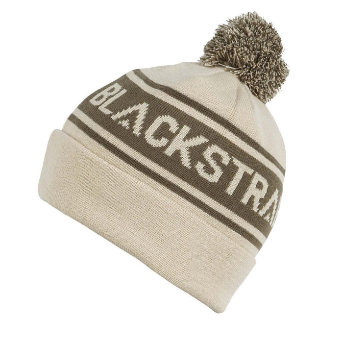 BlackStrap Pom Beanie Classic Mid Length Jaquard Acrylic Knit Oatmeal New