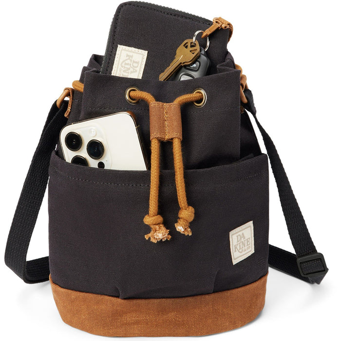 Dakine Saturday Mini Bag, Canvas Shoulder Bag Tote Purse Hand Bag, Black Onyx