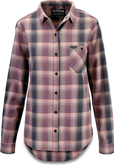 Dakine Senora Flannel Long Sleeve Shirt, Women's Medium, Faded Mauve Plaid New