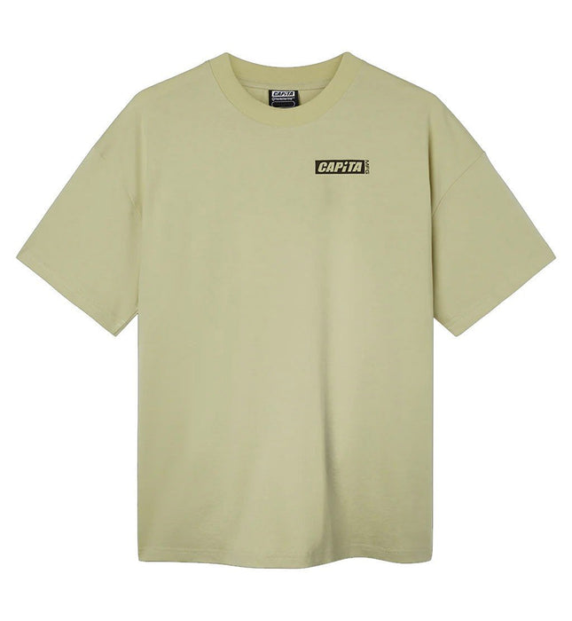 Capita Snowboards Skull Short Sleeve Tee Shirt Men's Size Large Light Sage New