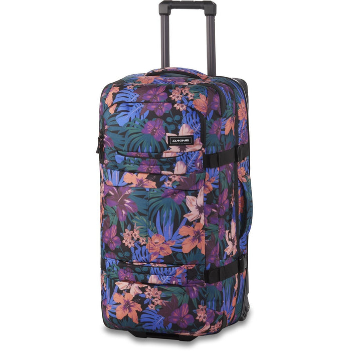 Dakine Split Roller 85L Bag Travel Wheeled Luggage Black Tropidelic Print New