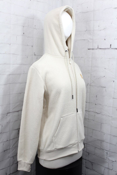 Billabong Saturday Full-Zip Fleece Hoodie, Womens Extra Small/XS, White Cap New