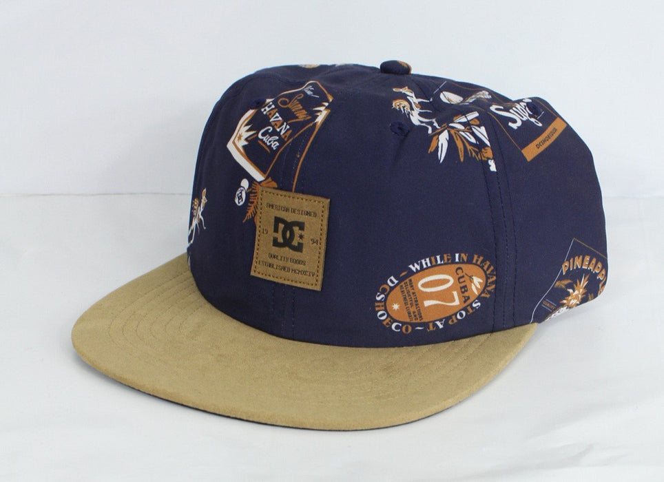 DC Men's Sewville Snapback Hat / Baseball Cap One Size Fits Most Navy Blue Print