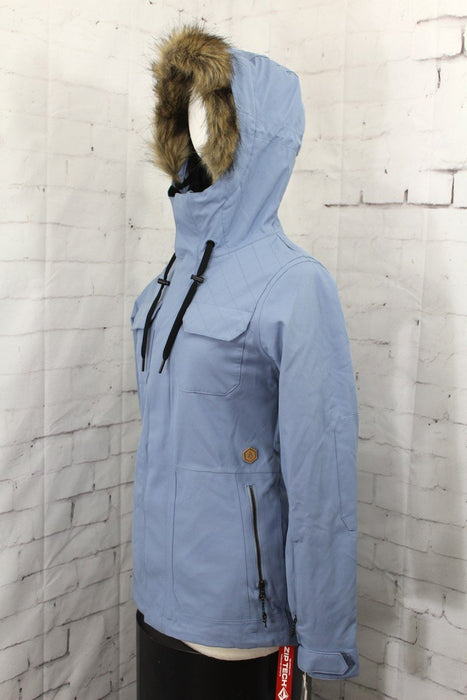 Volcom Shadow Insulated Snow Jacket, Women's Extra Small/XS, Washed Blue New