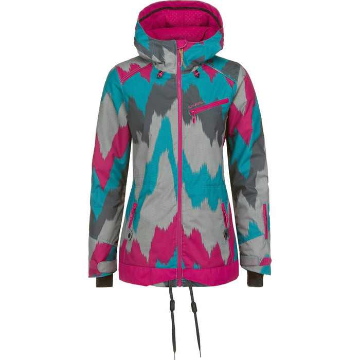 O'Neill Sketch Insulated Snowboard Jacket Women's Extra Small Pink AOP XS