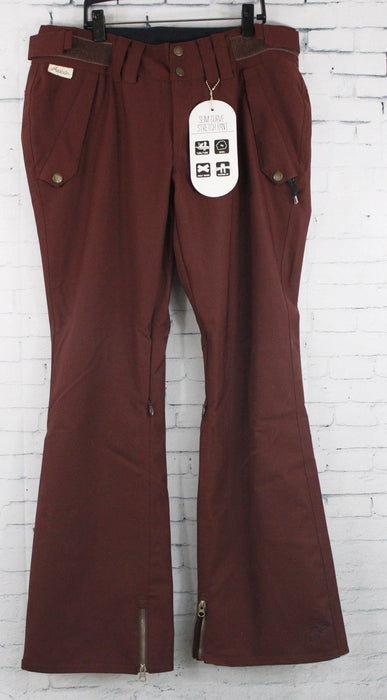 Airblaster Slim Curve Stretch Snowboard Pants, Women's Large, Oxblood New