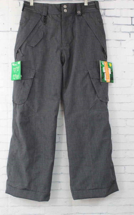 686 Boys Youth Smarty Cargo Ins. Snowboard Pants XL Gunmetal Linen Denim