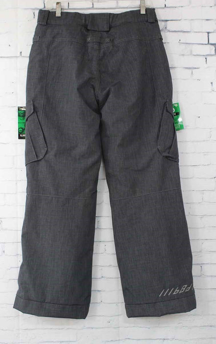 686 Boys Youth Smarty Cargo Ins. Snowboard Pants XL Gunmetal Linen Denim
