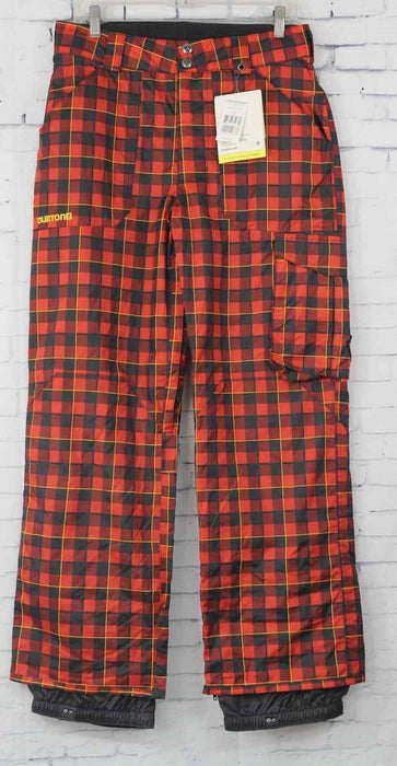 Burton TWC Smuggler Shell Snow Pants Mens Extra Small/XS Black Kingdom Plaid New