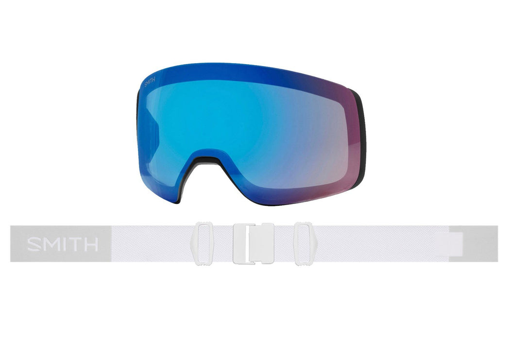 Smith 4D Mag S Snow Goggles White Vapor Frame Chromapop Sun Platinum Mirror Lens